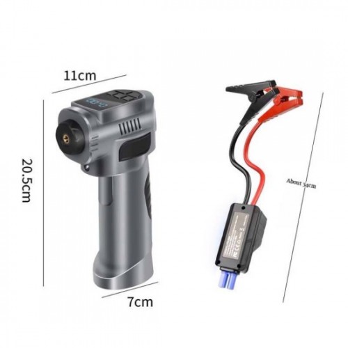 Φορητός συμπιεστής με jump starter digital 4in1 Φορητός συμπιεστής με jump starter digital 4in1