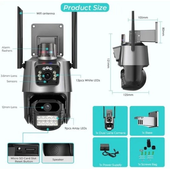 ασύρματη Wi-Fi κάμερα P-11 6MP ΜΕ ΔΩΡΟ ΚΑΡΤΑ ΜΝΗΜΗΣ 64GB ασύρματη Wi-Fi κάμερα P-11 6MP ΜΕ ΔΩΡΟ ΚΑΡΤΑ ΜΝΗΜΗΣ 64GB