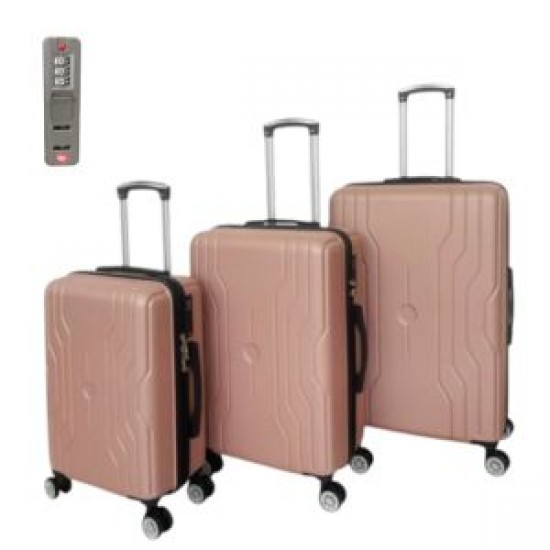 Σετ Βαλιτσών 3 Τεμαχίων σε Rose Gold Σετ Βαλιτσών 3 Τεμαχίων σε Rose Gold
