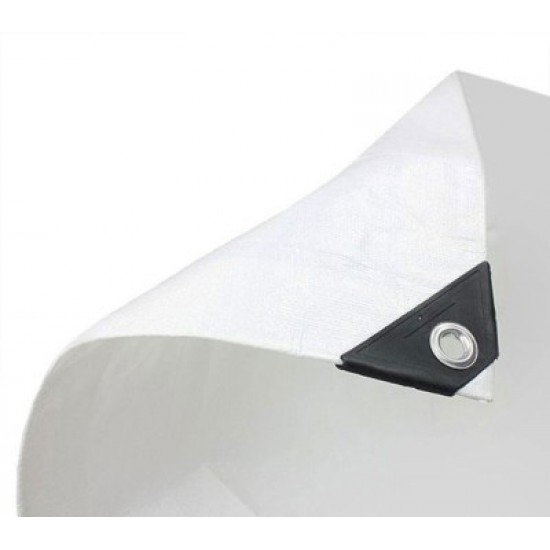 Μουσαμάς 8X10 - Τέντα Aδιάβροχος 160gr/m² με Kρίκους σε Χρώμα Λευκό Μουσαμάς 8X10 - Τέντα Aδιάβροχος 160gr/m² με Kρίκους σε Χρώμα Λευκό