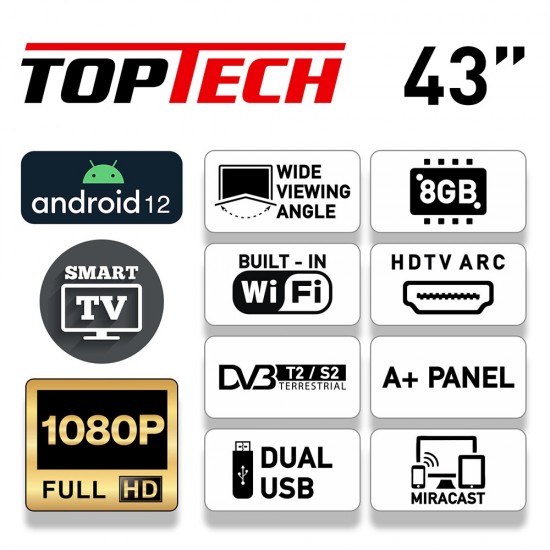 TopTech Android TV 43" Full HD (2024) TopTech Android TV 43" Full HD (2024)